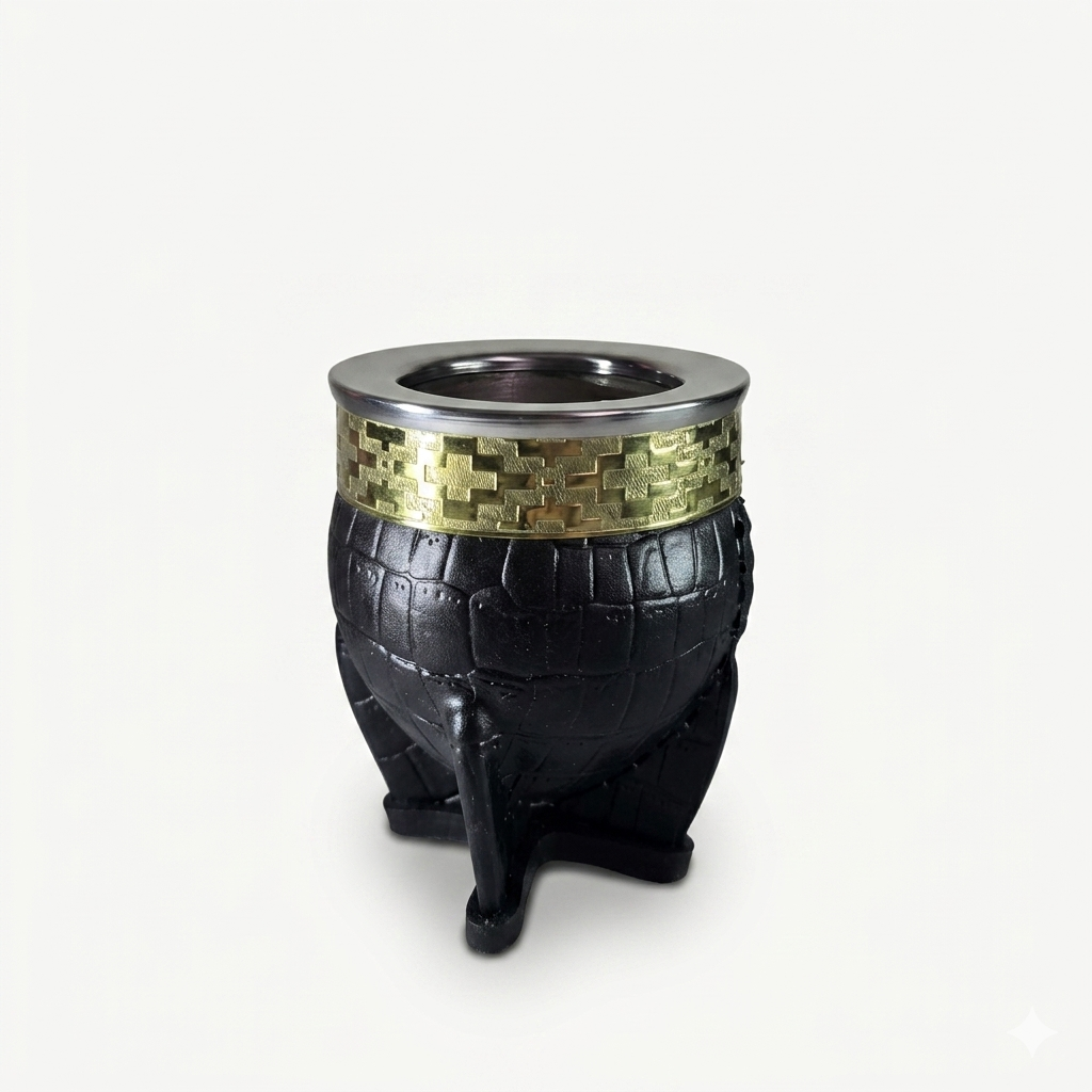 Mate Imperial Croco Black Acero Premium