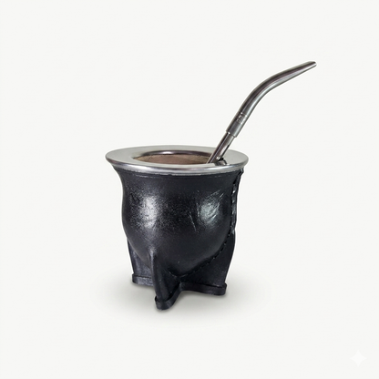 Pack Camionero Black con bombilla de acero inoxidable + Termo 1L de Regalo