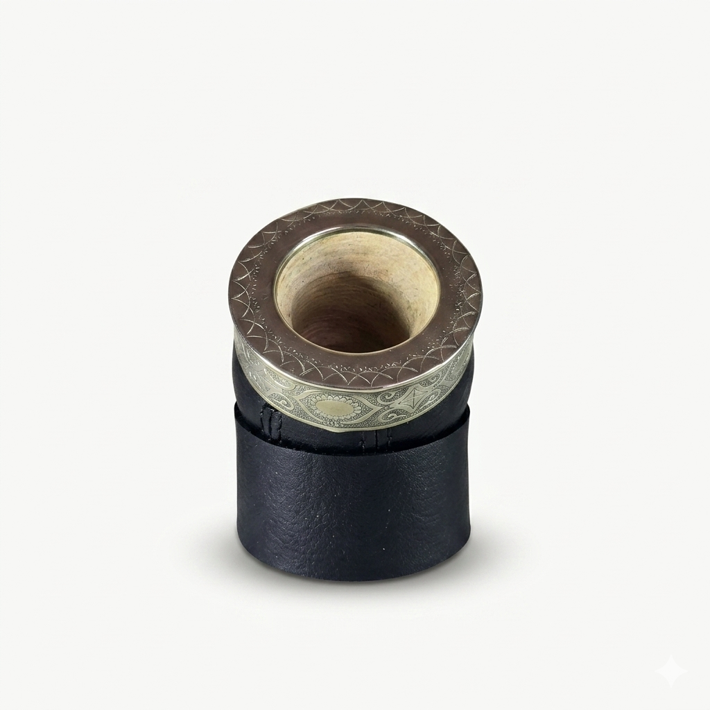 Mate Imperial de Calabaza Premium con Base de Cuero