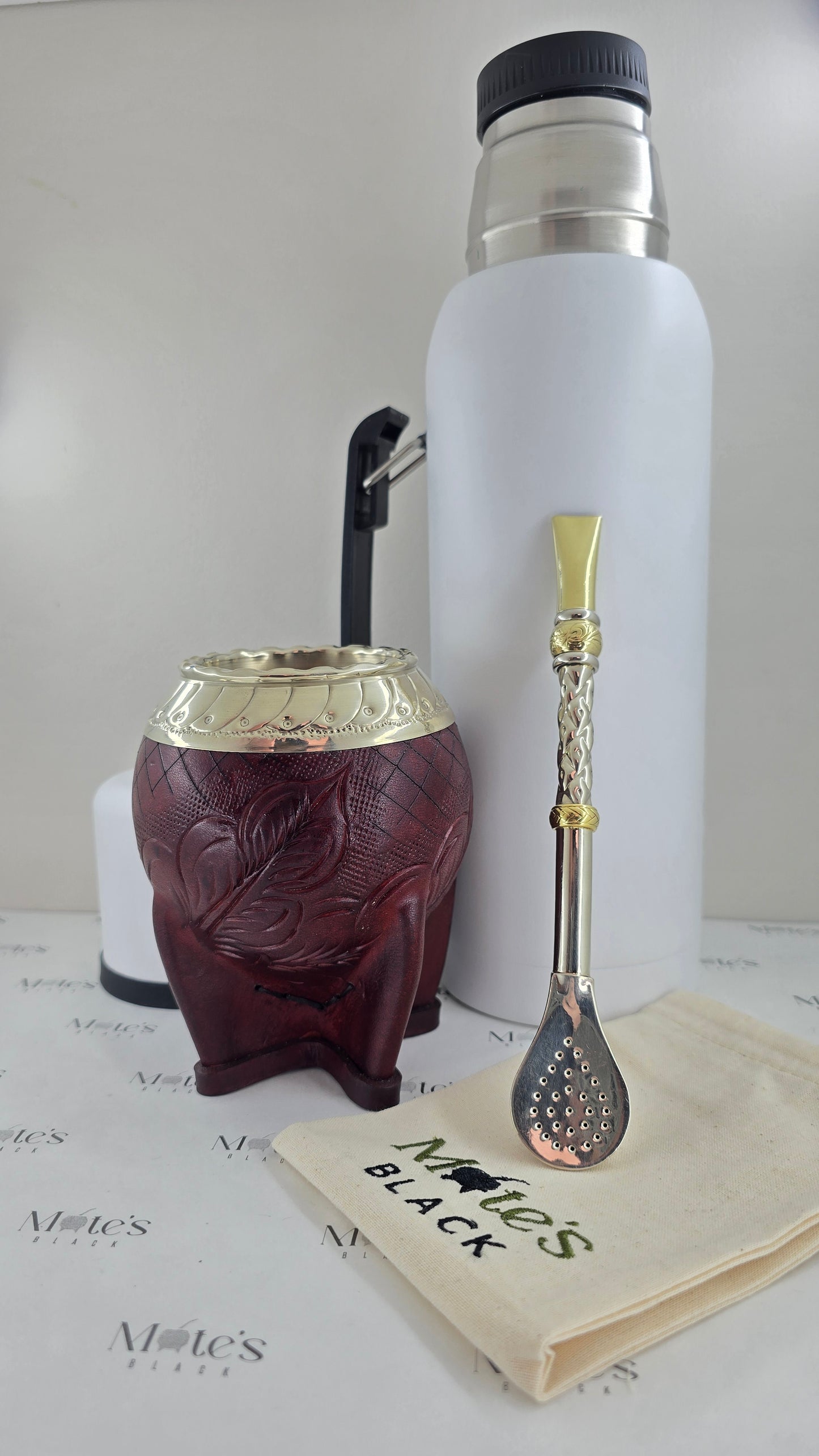 Set Mate Torpedo de Calabaza Bordó + Bombillón de Alpaca + Termo 1L de Regalo