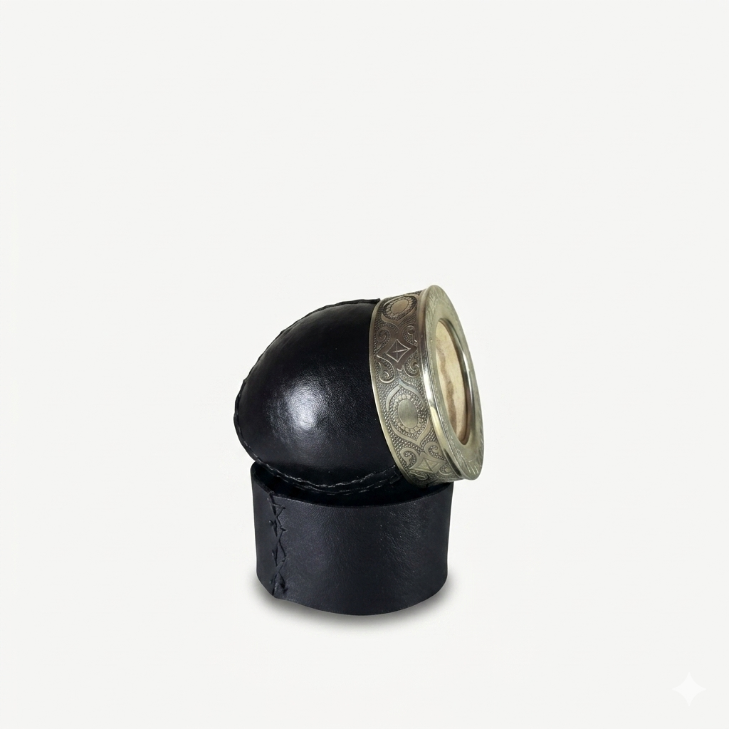 Mate Imperial de Calabaza Premium con Base de Cuero