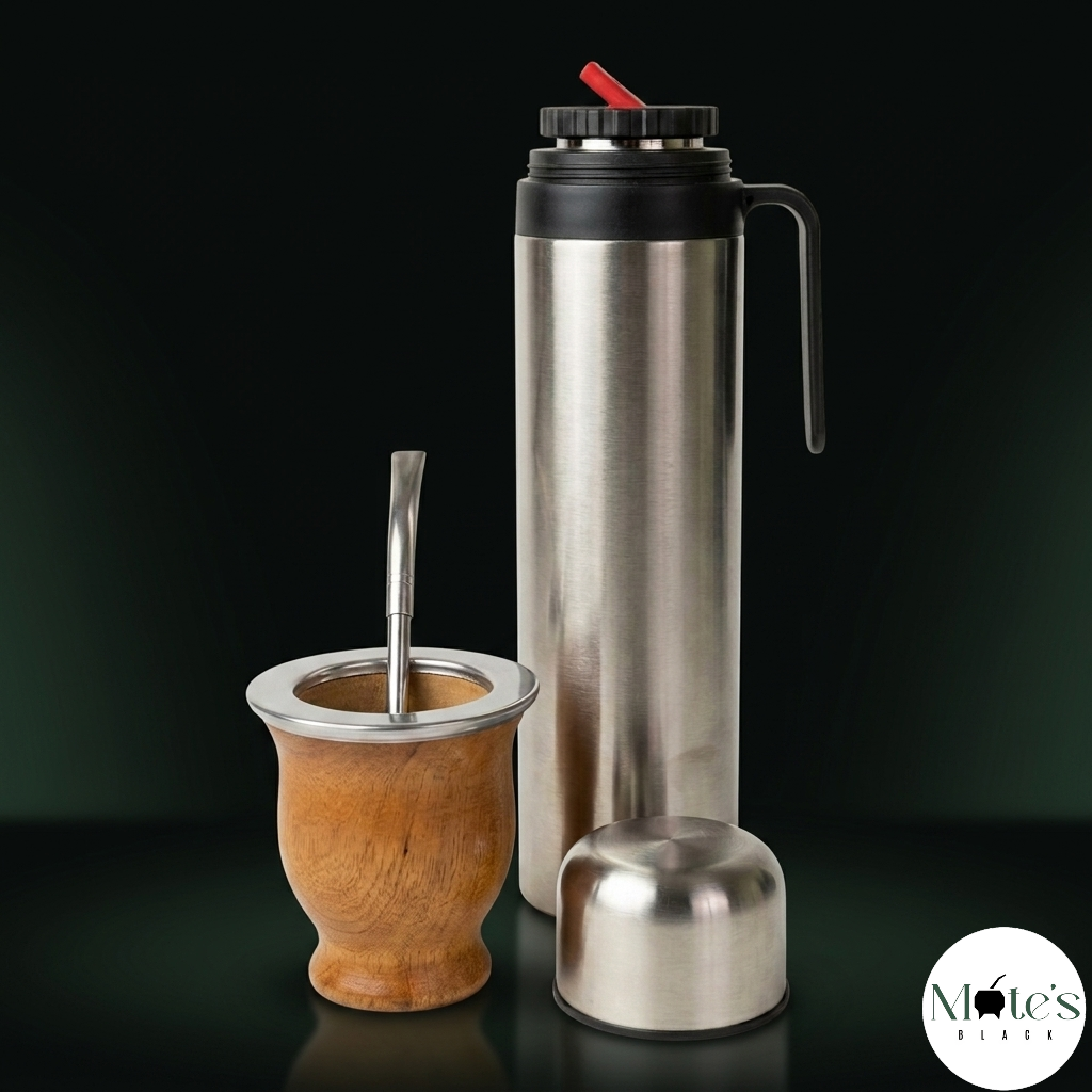 Pack Matero Premium | Mate Camionero + Bombilla + Termo 1L
